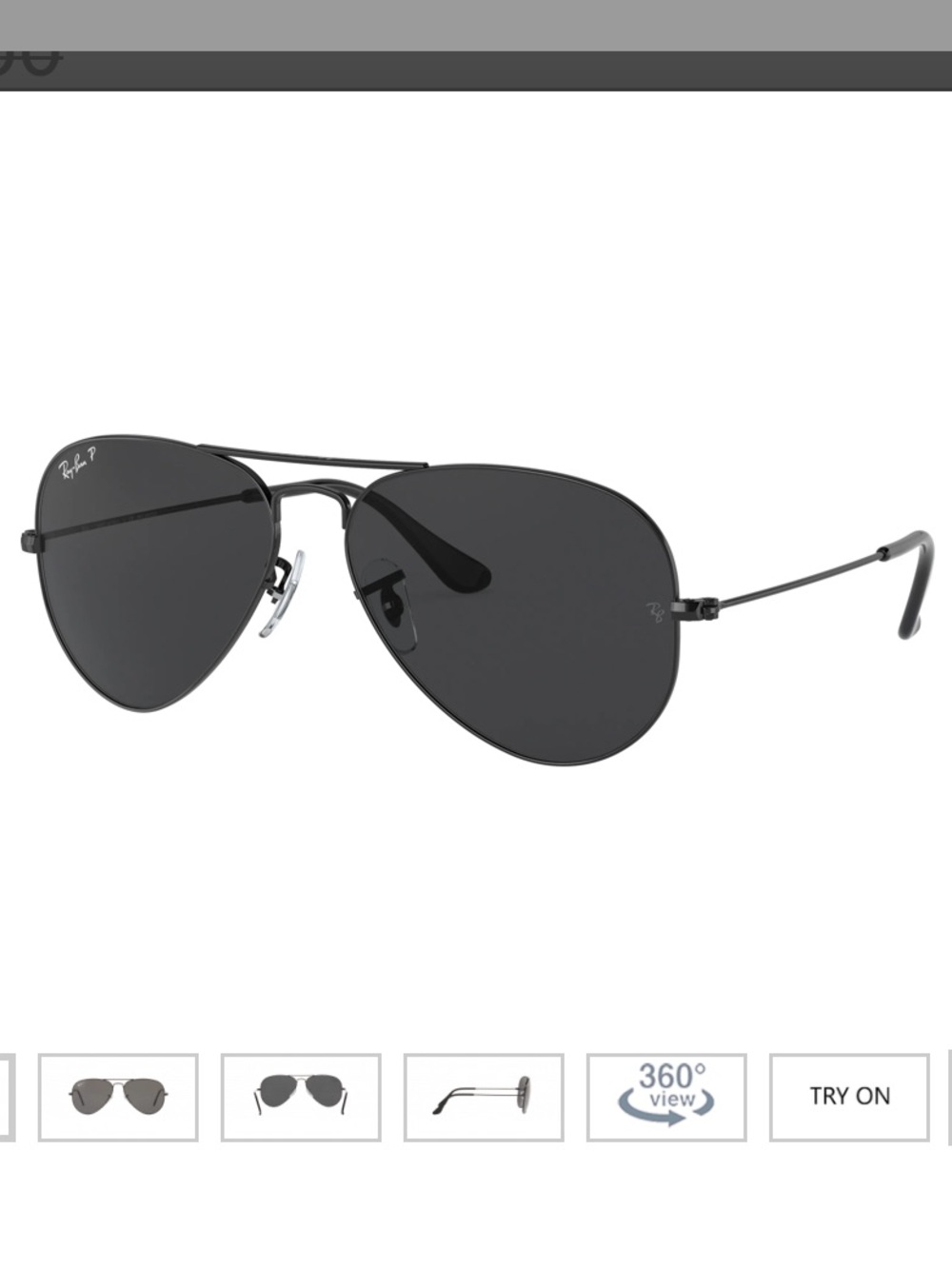 Ray-Ban Black Aviator Sunglasses with Brown Case